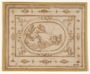 Aurore et Tithonius, étude pour une décoration de scène pour une représentation d