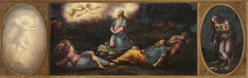 Christ au Mont des Oliviers avec deux figures allégoriques