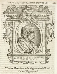 Milan, Biblioteca Braidense, Vite de piv excellent, Giorgio Vasari 1568, Bartolomeo Ramenghi dit Bagnacavallo