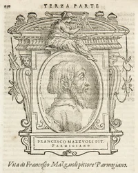 Milan, Biblioteca Braidense, Vite de piv excellent, Giorgio Vasari 1568, Francesco Mazzuoli dit Il Parmigianino