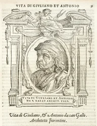 Milan, Biblioteca Braidense, Vite de piv excellent, Giorgio Vasari 1568, Giuliano et Antonio da Sangallo