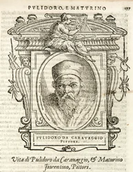 Milan, Biblioteca Braidense, Vite de piv excellent, Giorgio Vasari 1568, Polidoro da Caravaggio