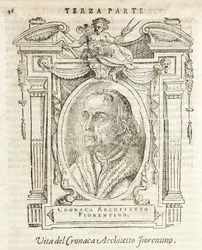 Milan, Biblioteca Braidense, Vite de piv excellent, Giorgio Vasari 1568, Simone dit la Chronique Architecte Florentine