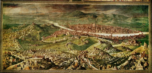 Vue de Florence. Fresque ... (fresque)
