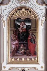 Vierge entourée de saint Jean-Baptiste et saint Jérôme