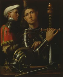 Un guerrier et son écuyer