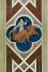 Élie emporté au ciel, Détail de la Vie et Passion du Christ, par Giotto