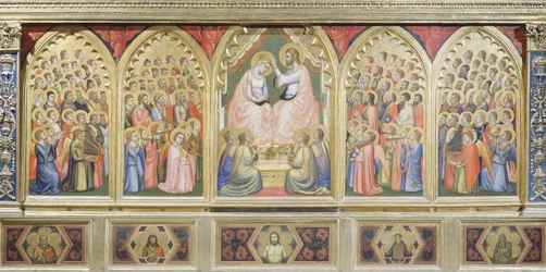 Italie, Florence, Basilique de la Sainte-Croix, Chapelle Bandini Baroncelli, Couronnement de la Vierge