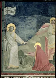 Noli me Tangere, (détail) du Christ et de Marie Madeleine, vers 1305