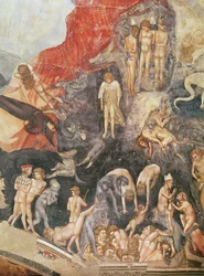 Le Jugement dernier, détail des damnés, 1303-05