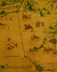 Désert de Lop et maison des esprits et des fantômes traversés par Marco Polo