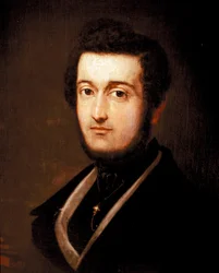 Portrait du patriote et musicien Piero Maroncelli (1795-1846). Peinture de Giovanni Carnovali dit il Piccio (1804-1873) 1839 Rome, Museo del Risorgimento