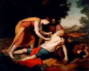 Erminia soignant Tancrède, par Gerolamo Costa (1777 -?)