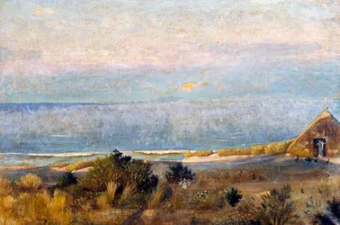 Coucher de lune en mer Méditerranée