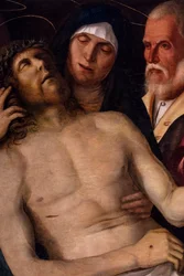 Lamentation du Christ, vers 1502 (technique mixte sur bois de peuplier)