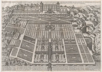 Speculum Romanae Magnificentiae: Palais et jardins de Tivoli, 1581