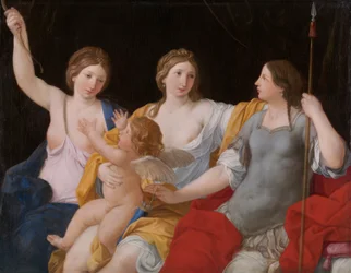 Vénus, Junon et Minerve, avec Cupidon
