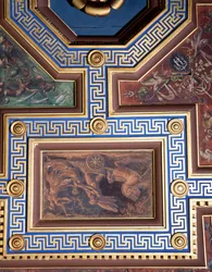 La Sala delle Nozze di Alessandro e Rossana (détail) de la décoration du plafond