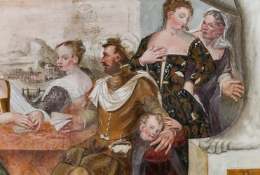 Partie de cartes, Salle principale, vers 1570