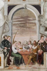 Partie de cartes, Salle principale, vers 1570