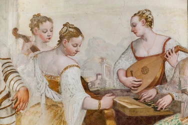 Dames de cour, détail du Concert, Salle principale, c.1570