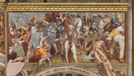 Nef centrale, Première travée sud, Christ cloué sur la croix, Il Pordenone