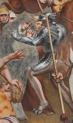 Allée centrale, Première travée sud, Christ cloué sur la croix