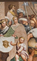 Nef centrale, deuxième travée sud, Jésus tombe sous la croix, Il Pordenone