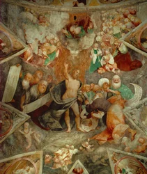 Le Christ Juge accueille saint Pierre au ciel