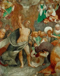 Le Christ Juge accueille saint Pierre au ciel