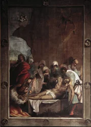 La déposition du Christ, peinture de Giovanni Antonio de Sacchis dit il Pordenone, 1529-1530