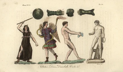 Athlètes grecs et leurs outils