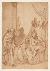 Le Christ lavant les pieds des disciples