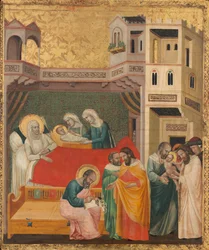 La naissance, le baptême et la circoncision de Saint Jean-Baptiste, vers 1335