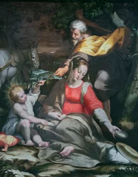 Repos lors de la fuite en Égypte, vers 1575-80 (huile sur toile)