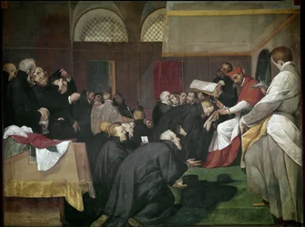 Quadroni de San Carlo: épisode de la vie de Saint Charles Borromée: fondation du Collège des Jésuites, Barnabites et Théatins