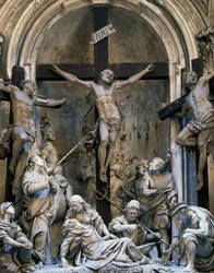 Passion, groupe de sculptures de Giovanni Battista Barberini, 1339-1345, Église Saint-Augustin, Crémone, Italie