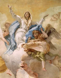 Assomption, par Giovanni Battista Tiepolo, détail, Oratoire de la Pureté, Udine