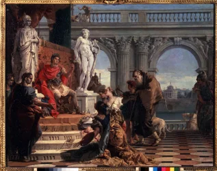 Mécène remettant les arts à Auguste