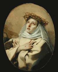 Sainte Catherine de Sienne (peinture sur toile)