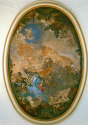 Le Couronnement de la Vierge. Fresque
