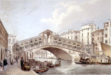 Le Pont du Rialto, Venise, gravé par Lefevre