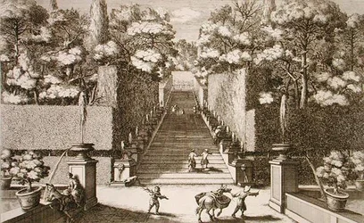 Le grand escalier de la Villa d