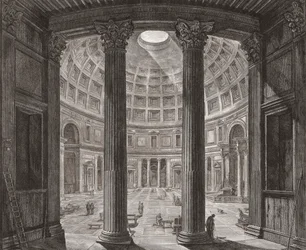 Intérieur du Panthéon, Rome, Italie. Piranesi