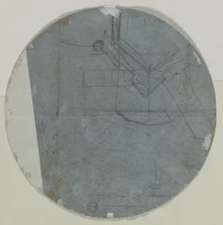 Croquis architectural verso, seconde moitié du XVIIe siècle