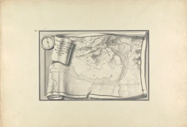 Plan des ruines de Sardes avec vestiges de bâtiments anciens encore existants en 1750