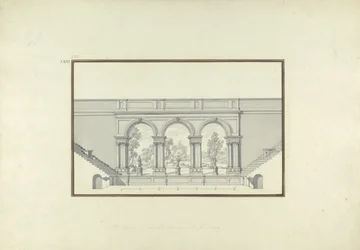 Reconstruction du deuxième théâtre à Laodicée, c.1750
