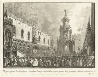 Le Doge assiste au festival de Giovedi Grasso à la Piazzetta, 1763-1766
