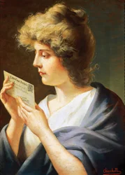 Fille avec lettre