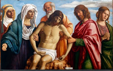 Christ mort soutenu par la Vierge Marie, Nicodème, Saint Jean l
